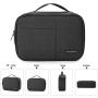 BAGSMART Electronics Travel Organizer Bag for Adaptors, Chargers, iPhone, ipad air, ipad Mini, 9.7 Ipad Pro, Kindle, Black