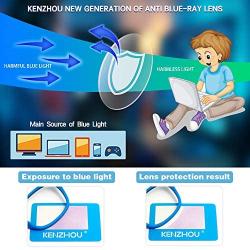 Blue Light Blocking Glasses for Kids(Boys/Girls) 1 Pack,Kids Computer Glasses for Age 3-7, UV Protection Anti Glare Eyeglasses Computer Glasses Video Gaming Glasses for Children(Black/Blue)