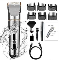 Electric Hair Trimmer, Cordless Clipper Hair Clippers for Men Cordless Beard Trimmers Rechargeable Hair Trimmer Home Hair Cutting Kit