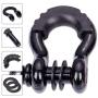 TYT Shackles 3/4'' D Ring Shackle 2 Pack kit, 10500lbs Break Strength Black Snatch Block, with Black 7/8'' Screw Pin and Shackle Isolator & Washers Kit for Tow Strap Winch Off Road Jeep Vehicle Recovery