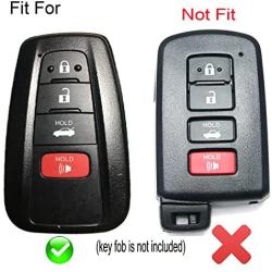 Coolbestda Rubber 4 Buttons Smart Key Fob Cover Case Protector Keyless Jacket Holder for 2018 Toyota Camry C-HR Prius HYQ14FBC Rose