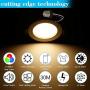 Smart LED Recessed Downlight with Touchscreen Smart Switch & Smart Bridge, FVTLED 10pcs Wireless Bluetooth Mesh 9W 4 inch 700LM 2700K-6500K Dimmable RGBWC Multicolor Color 5 in 1 Ceiling Spotlight