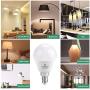 6 watt (60w Equivalent) Hansang LED Bulbs,E12 Small Base Candelabra Round Light Bulb,600 Lumen,Warm White 2700K,A15 LED Bulb Globe Shape,Non dimmable,G45 Ceiling Fan Light Bulbs (6 Pack)