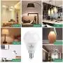 6 watt(60w Equivalent) Hansang LED Bulbs Light E12 Screw Base Candelabra Round Bulb 600 Lumen,High CRI,Daylight 5000K,G14 Decorative Bulb Non dimmable for Ceiling Fan 120V Pack of 6 (Daylight 5000K)