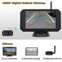 1080P Backup Camera and 5 inch Monitor Kit Digital Wireless Rear View Camera for Car SUV Truck RV Built-in Transmitter with Parking guidelines