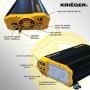 KRIËGER 1100 Watt 12V Power Inverter Dual 110V AC Outlets, Installation Kit Included, Automotive Back Up Power Supply For Blenders, Vacuums, Power Tools MET Approved According to UL and CSA.