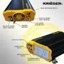 KRIËGER 1100 Watt 12V Power Inverter Dual 110V AC Outlets, Installation Kit Included, Automotive Back Up Power Supply For Blenders, Vacuums, Power Tools MET Approved According to UL and CSA.
