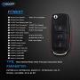 ECCPP Replacement fit for Uncut 315 MHz Keyless Entry Remote Key Fob Ford/Lincoln/Mercury/Mazda Tribute Series CWTWB1U212 CWTWB1U331 CWTWB1U345 GQ43VT11T (Pack of 2)