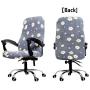 Melanovo Computer Office Chair Covers, Universal Stretch Desk Chair Cover for Rotating High Back Chair (Large Size)
