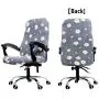 Melanovo Computer Office Chair Covers, Universal Stretch Desk Chair Cover for Rotating High Back Chair (Large Size)