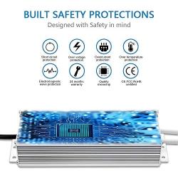 SHNITPWR 150W LED Power Supply 12V Waterproof IP67 LED Driver AC/DC Adapter Converter, AC 110~260V to DC 12 Volt 12.5A Low Voltage Transformer for Outdoor Lighting LED Advertising Display CCTV Camera
