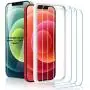 （3 Pack ） Amuoc Tempered Glass Film for Apple iPhone 12 Screen Protector and iPhone 12 pro Screen Protector， with (Easy Installation Tray) Anti Scratch, Bubble Fre, Apple iPhone 12/12Pro/6.1inch