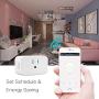 LINGANZH Smart Plug 2 Pack, Mini WiFi Smart Socket Compatible with Alexa Echo Google Home, No Hub Required, Timer Schedule, Smart WiFi Plug Outlet Remote Control Your Devices from Anywhere