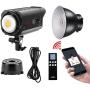 JINBEI EFII-150 LED Photography Lighting Monolight Bowens Mount with RC Reflector, CRI 97 White 5600K Video Continuous Lighting for Pro Studio Portrait Product Video Recording Live Stream