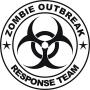 SecurePro Products - 6 Pack of Black & White Premium Quality Zombie Outbreak Response Team 3M Vinyl Decal Stickers - 4 Inches Round