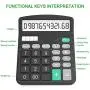 HZFJ Calculator, 12-bit Solar Battery Dual Power Standard Function Electronic Calculator with Large LCD Display Office Calculator Black(NO Battery) (KK-837B, 1PACK) HZFJ Calculator, 12-bit Solar Battery Dual Power Standard Function Electronic Calculator with Large LCD Display Office Calculator Black(NO Battery) (KK-837B, 1PACK)