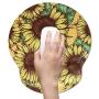 LIZIMANDU Mouse Pad with Wrist Support,Memory Foam Non Slip Gel Wrist Rest Mouse Pad for Gaming,Working,Office & Home (1-Sunflower in Yellow)