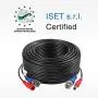 ANNKE 4 Pack 30M/100ft All-in-One Video Power Cables, BNC Extension Surveillance Camera Cables for CCTV Security DVR System Installation, Free BNC RCA Connector and 100pcs Cable Clips Included (Black)