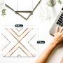 Oriday Gaming Mouse Pad Custom, Modern Gold Cross Line Design for Women Non-Slip Rubber Thick Mouse Pad for Computers Laptop (Chic White)