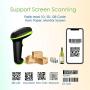 NADAMOO 2D Wireless Barcode Scanner with Stand, Compatible with Bluetooth & 2.4G Wireless & Wired Connection, Cordless QR Code Scanner USB Image Bar Code Reader for Computer Tablet iPhone iPad Android