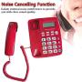 JeKaVis J-P50 Desk Corded Landline Phone for Small Business and Home, 40dB Amplified Ringer for Seniors Elderly Support Hands-Free Calling, SOS Emergency Speed Dial (Red)