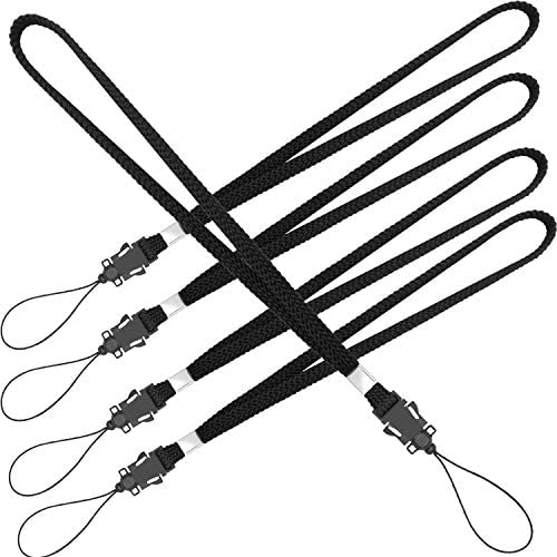 YOUOWO Wrist Lanyard Detachable Lanyards Hand for USB Flash Drive Cell Phone Key iPod Mp3 mp4 ID Card Badge and Other Small Electronic Devices Phone Charms 5 Pack Nylon (Black)
