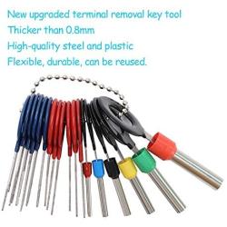 18pcs Auto Terminals Removal Tool，Terminal Removal Tool Kit for Car, Wire Connector Pin Release Extractor Tools Set for Most Connector Terminal