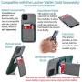 Dockem iPhone 11 Pro Wallet Case: Built-in Metal Plate for Magnetic Mounting & 2 Credit Card Holder Slots (5.8'' Luxe M2 Synthetic Leather, Green and Grey)