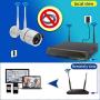 Wireless Security Camera System, 8 Channel Surveillance NVR Recorder and 8Pcs 1080P Home Outdoor Motion Activated IP Bullet Surveillance Cameras with Night Vision, 3TB Hard Drive