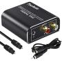 Digital to Analog Audio Converter-192kHz Techole Aluminum Optical to RCA with Optical &Coaxial Cable. Digital SPDIF TOSLINK to Stereo L/R and 3.5mm Jack DAC Converter for PS4 Xbox HDTV DVD Headphone