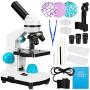 100x-2000x Microscope Kit for Kids & Students, Lab Microscope Kit for Beginners with Led Lights, Microscope Science Kit with Detailed Operating Instructions, Complete Science Accessory Kit
