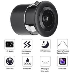 Wendry Mini Camera, Wireless IP Waterproof Night Vision 170° Wide Angle Wired Waterproof Mini Color CCTV CCD Camera IR Night Vision for Car