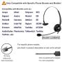Oppetec Telephone Headset Call Center Headset Single Ear with Noise Cancelling Microphone for Office Work at Home Landline IP Phone