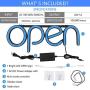 LED Open Sign,16x6 inch Open Sign for Business,with Multiple Flashing Modes, Ideal for Restaurant, Bar, Salon and More,24V/1A Power Supply，with Open/Close Sign (Blue)