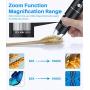 Wireless Digital Microscope Handheld USB HD Inspection Camera 50x-1000x Magnification with Stand Compatible with iPhone, iPad, Samsung Galaxy, Android, Mac, Windows Computer
