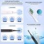 Ultrasonic Powered Toothbrushes Electric Powerful Sonic Cleaning - Ultra Sonic 40,000 VPM Motor Wireless Charging 4 Modes Smart Timer Modern Electric Toothbrush (Pink)