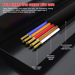 NORNNCERTI Cat 6 ethernet Cable 35 ft, Black Computer LAN Cable,Flat LAN RJ45 high Speed Internet Cable with Cable Clips for modems.