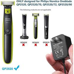 for Philips Norelco OneBlade QP2520 Charger Cord,QP2520/90, QP2520/70, QP2520/72 Hybrid Electric Trimmer and Shaver,4.3v Power Cord(Fits QP2520 Only) 5ft