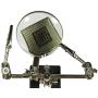 3X Helping Hand Magnifier Station Soldering Iron Base Stand with 2 Clips Clamp & 3X Magnifying Glass for Electronic Handcraf Hobbies and Watch Jewelry