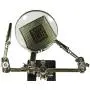 3X Helping Hand Magnifier Station Soldering Iron Base Stand with 2 Clips Clamp & 3X Magnifying Glass for Electronic Handcraf Hobbies and Watch Jewelry