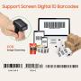 Tera CCD Wireless Ring Finger Barcode Scanner with Bluetooth, Mini Portable Bar Code Reader Fast Scanning for Screen Digital 1D Barcodes Work with Windows Mac OS Android iOS