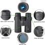 Gosky 10x42 Roof Prism Binoculars for Adults, HD Professional Binoculars for Bird Watching Travel Stargazing Hunting Concerts Sports-BAK4 Prism FMC Lens-with Phone Mount Strap Carrying Bag