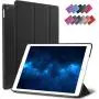 New iPad 9.7-inch 2018 2017 Case, ROARTZ Black Slim-Fit Smart Rubber Folio Case Hard Cover Light-Weight Wake Sleep for Apple iPad 5th 6th Generation Retina Model A1893 A1954 A1822 A1823