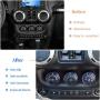 Danti 3pcs Audio Air Conditioning Button Cover Decoration Twist Switch Ring Trim for Jeep Wrangler JK JKU Patriot Liberty 2011-2018 Dodge Challenger 2008-2014 (Blue)