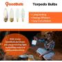 25 Watt Torpedo Candelabra Light Bulbs | B10 Clear Finish E12 Base 2700K Soft White CTC | Dimmable 25W 175 Lumens | Decorative Chandelier Bulbs | Incandescent 12 Pack by GoodBulb