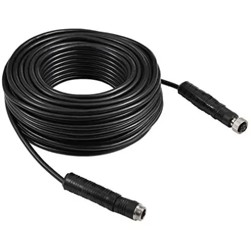 DALLUX Backup Camera Cable 4PIN Video Power Aviation Extension Wire for Vehicle Car Camper Bus Van Truck Motorhome Trailer RV Reverse Rearview Monitor CCTV System Waterproof Shock Proof 20m 65.7ft