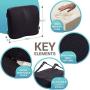 Back Support for Office Chair - Memory Foam Lumbar Pillow - Perfect Cushion for Car, Computer and Desk Seat