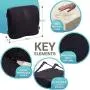 Back Support for Office Chair - Memory Foam Lumbar Pillow - Perfect Cushion for Car, Computer and Desk Seat