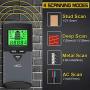 Stud Finder, Upgraded 6 in 1 Wall Scanner with 5 Scanning Modes & Digital Level to Scan Stud, Metal, AC Wire, Wood, LCD Display and Sound Warning for Easier Scanning (Grey)