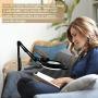 LED Magnifying Lamp with Clamp, KIRKAS 2,200 Lumens Dimmable Super Bright Full Spectrum Daylight 5-Diopter Magnifier Glass Light Lens, Adjustable Swivel Arm lamp for Desk Table Craft Workbench-Black